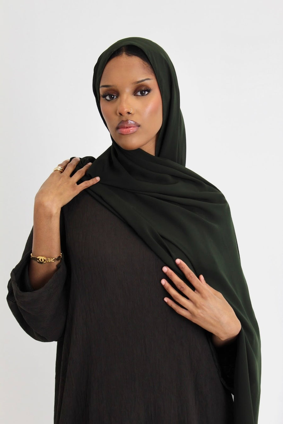 Dark Olive Coco Abaya