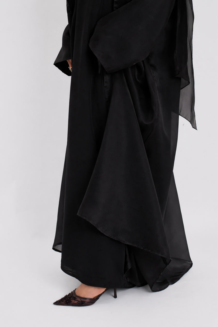Organza Black Abaya