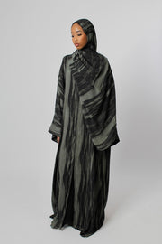 Sage Green Matching Chiffon Abaya