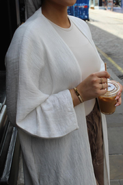 White Open COCO Abaya